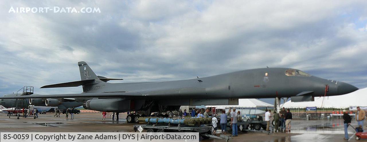 85-0059, 1985 Rockwell B-1B Lancer C/N 19, At the B-1B 25th Anniversary Airshow - Big Country Airfest, Dyess AFB, Abilene, TX 
Autostich panorama