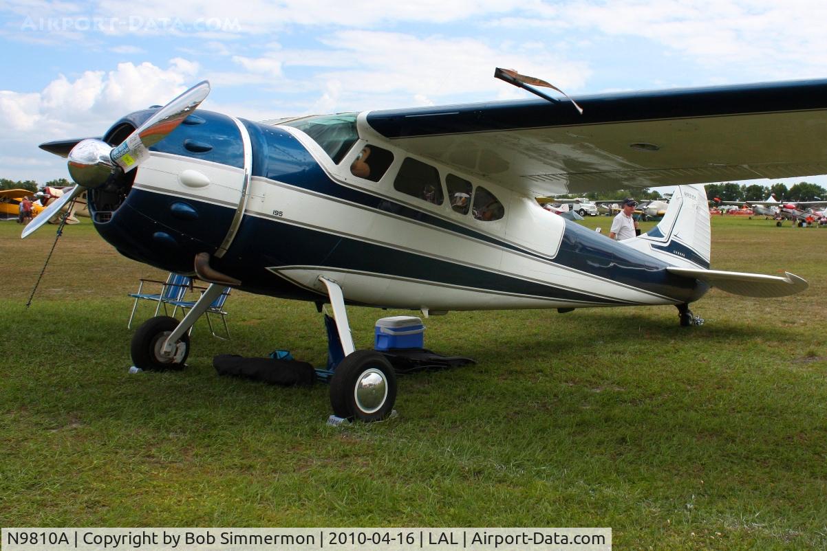 N9810A, 1950 Cessna 195 C/N 7489, Sun N Fun 2010