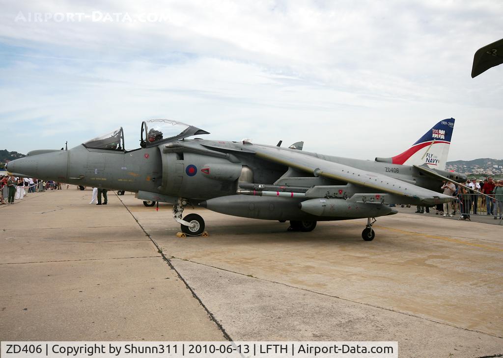 ZD406, 1989 British Aerospace Harrier GR.9 C/N P35, Static display during LFTH Open Day 2010... Special '100th anniversary' c/s...