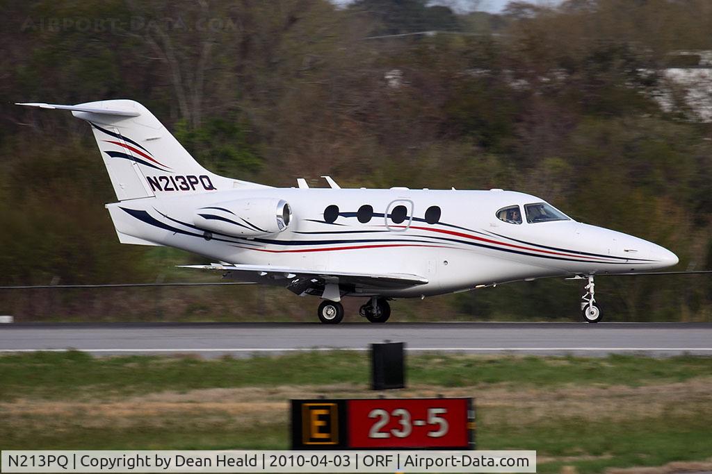 N213PQ, Raytheon Aircraft Company 390 C/N RB-75, 2003 Raytheon Premiere I N213WQ rolling out on RWY 23 after arrival from Chester County G O Carlson (KMQS).