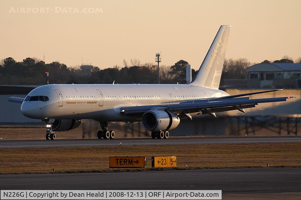N226G, 1992 Boeing 757-23A C/N 25491, Comco N226G rolling out on RWY 5 after landing.