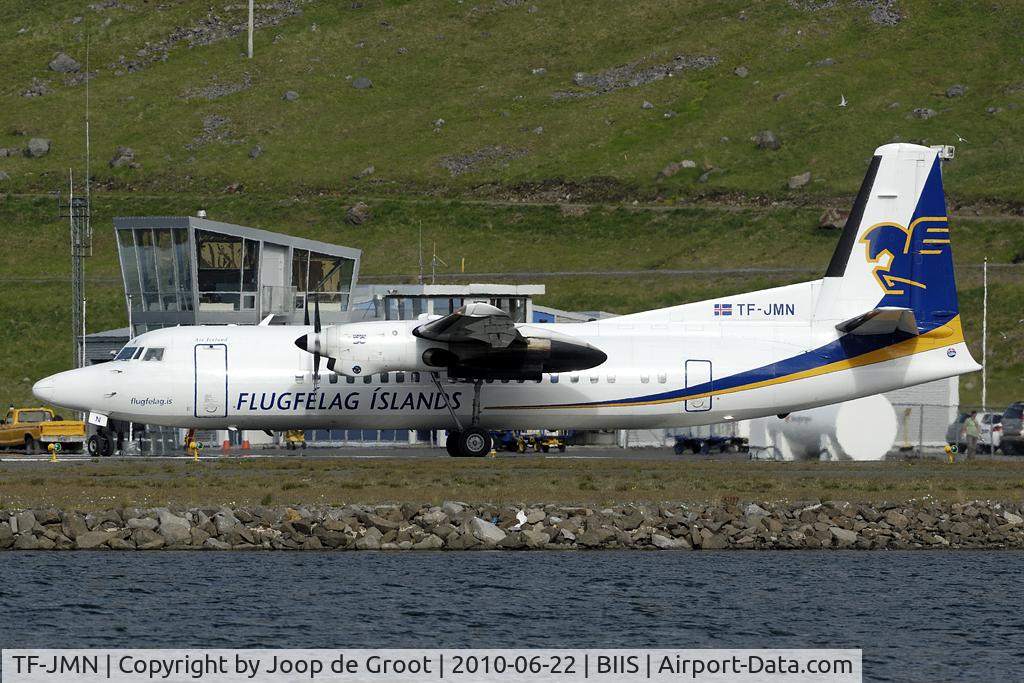 TF-JMN, 1991 Fokker 50 C/N 20223, Flugfélag Íslands performs the regular shuttles between Icelandic regional airports and Reykjavik.
