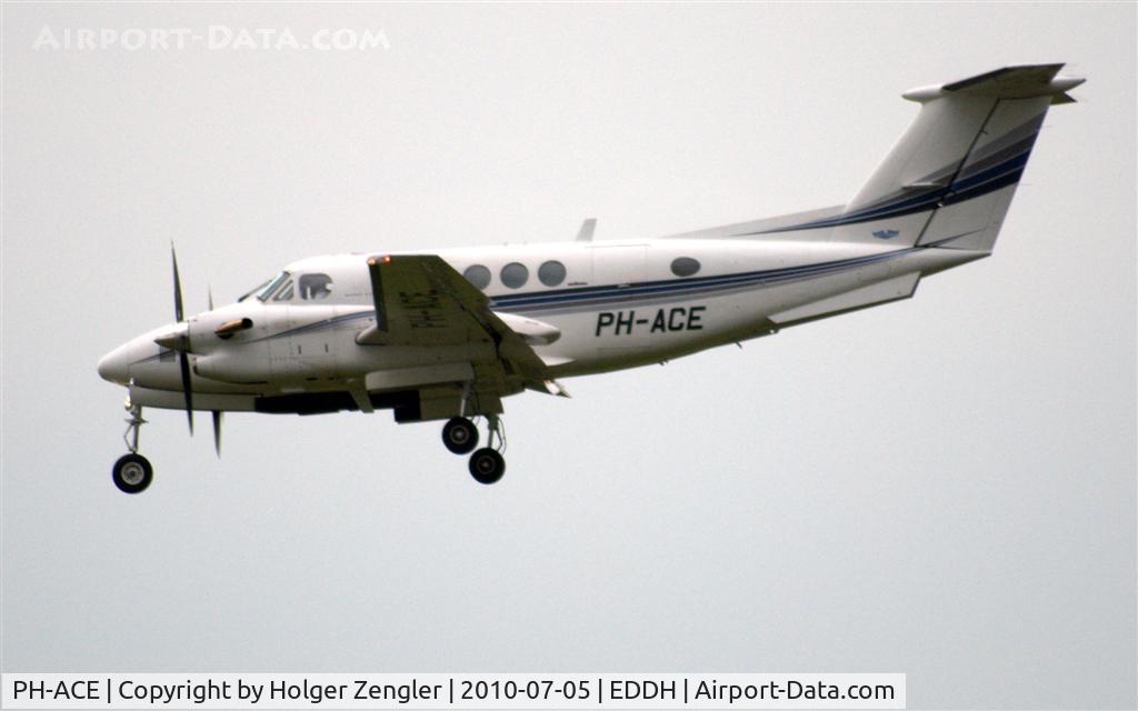 PH-ACE, 1985 Beech 300 C/N FA-80, Out of the grey sky - a visitor from the Netherlands.