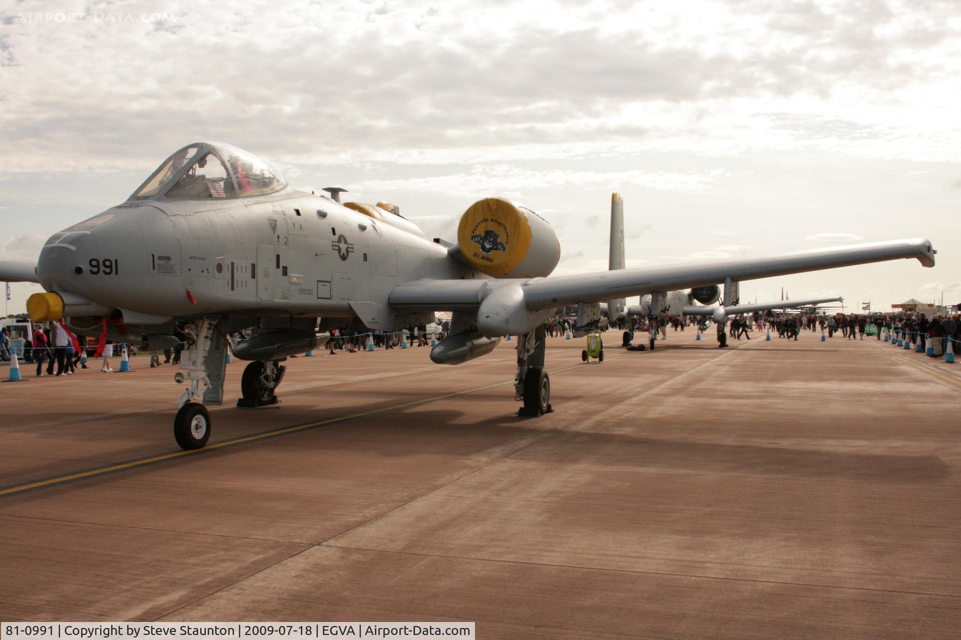 81-0991, 1981 Fairchild Republic A-10C Thunderbolt II C/N A10-0686, Taken at the Royal International Air Tattoo 2009