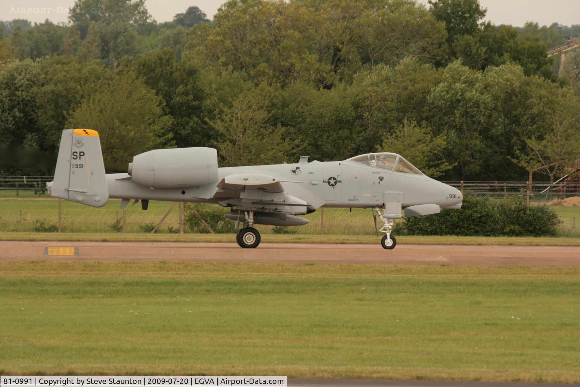 81-0991, 1981 Fairchild Republic A-10C Thunderbolt II C/N A10-0686, Taken at the Royal International Air Tattoo 2009