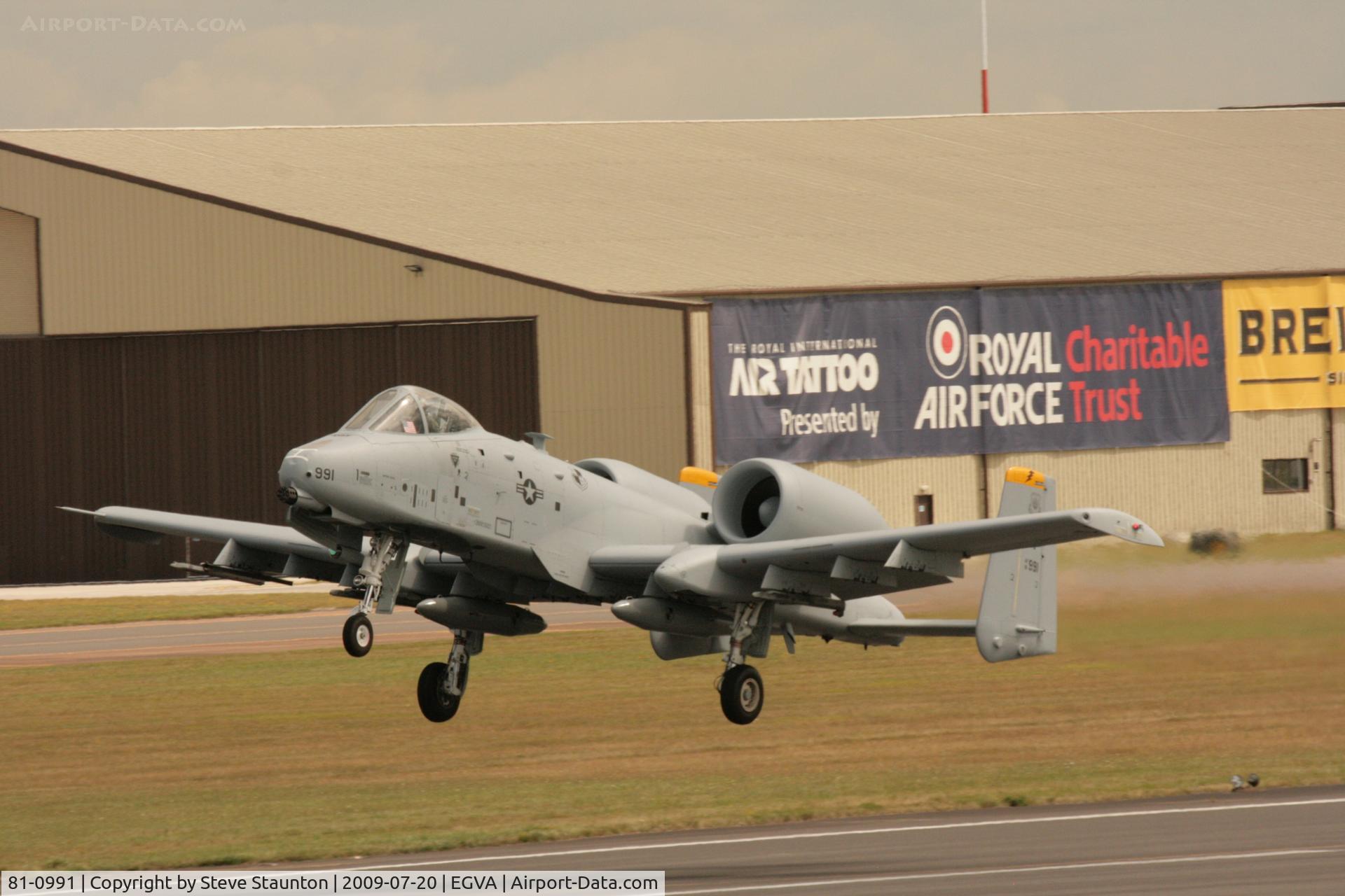 81-0991, 1981 Fairchild Republic A-10C Thunderbolt II C/N A10-0686, Taken at the Royal International Air Tattoo 2009