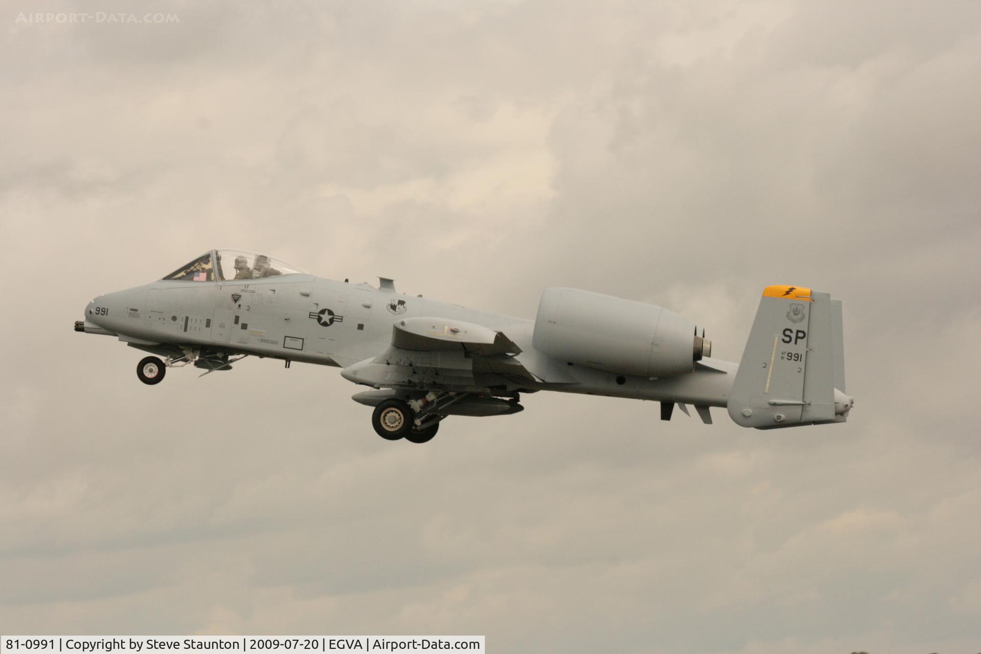81-0991, 1981 Fairchild Republic A-10C Thunderbolt II C/N A10-0686, Taken at the Royal International Air Tattoo 2009