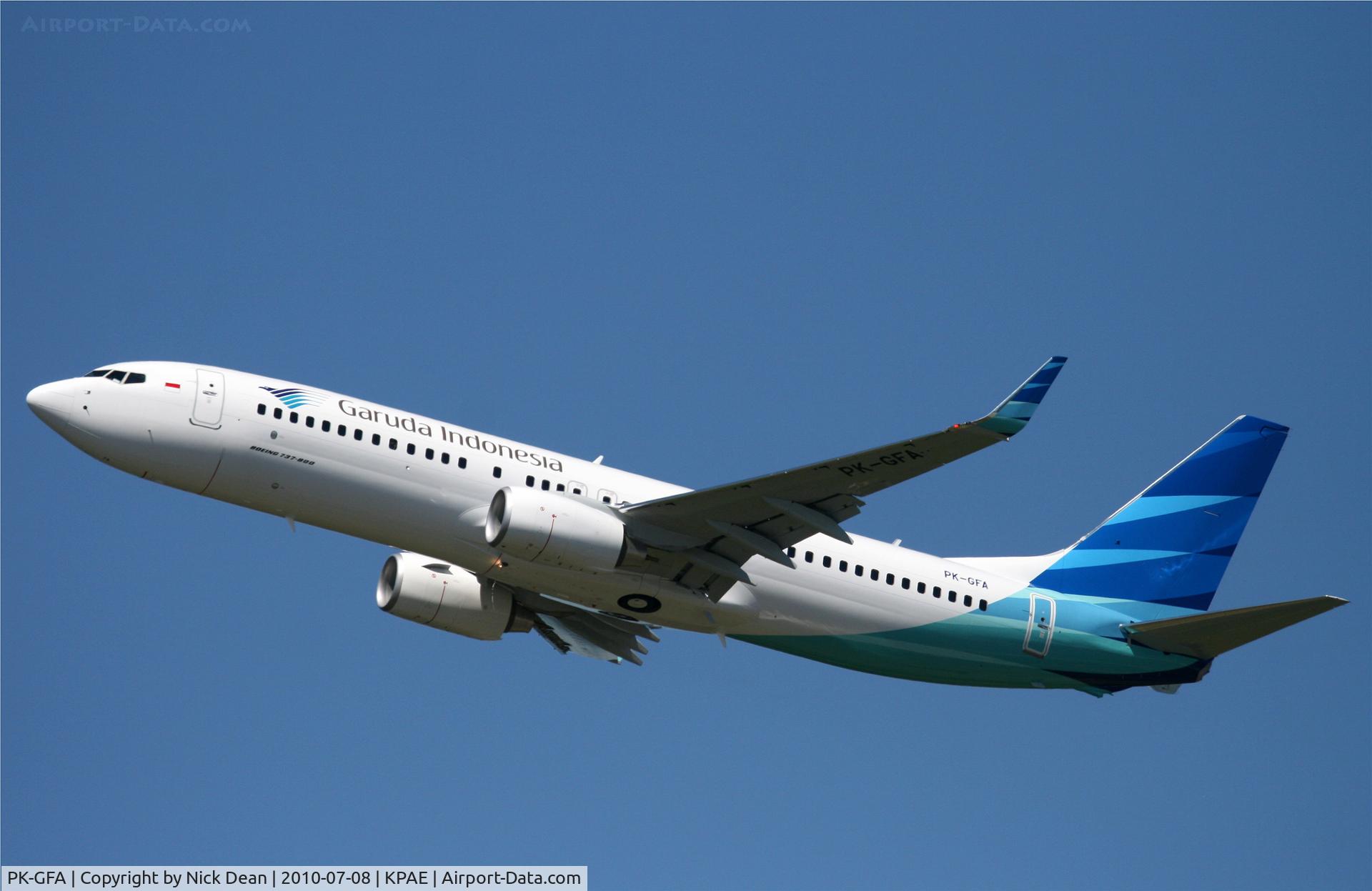 PK-GFA, 2010 Boeing 737-86N C/N 36549, KPAE