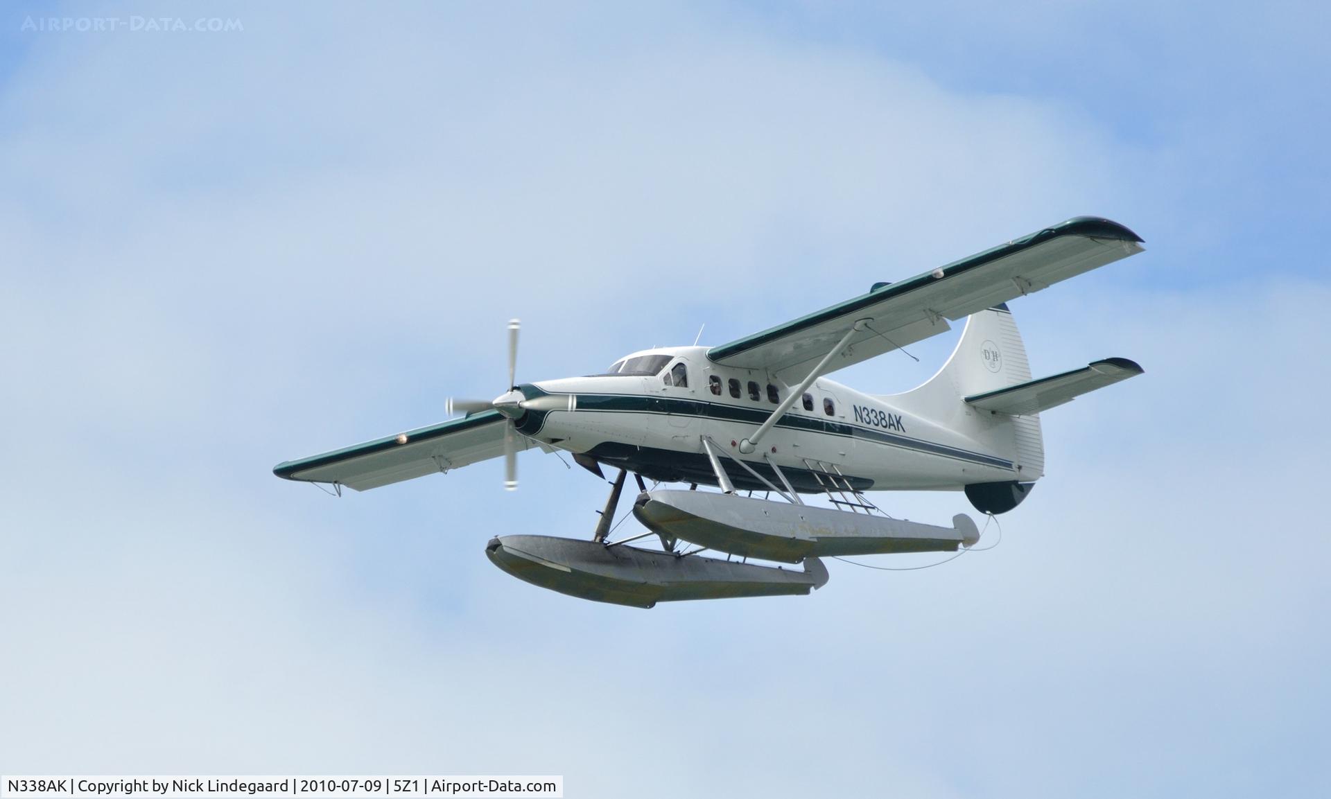 N338AK, 1958 De Havilland Canada DHC-3 Otter C/N 262, N338AK returning to 5Z1 from a trip to Taku Glacier Lodge.