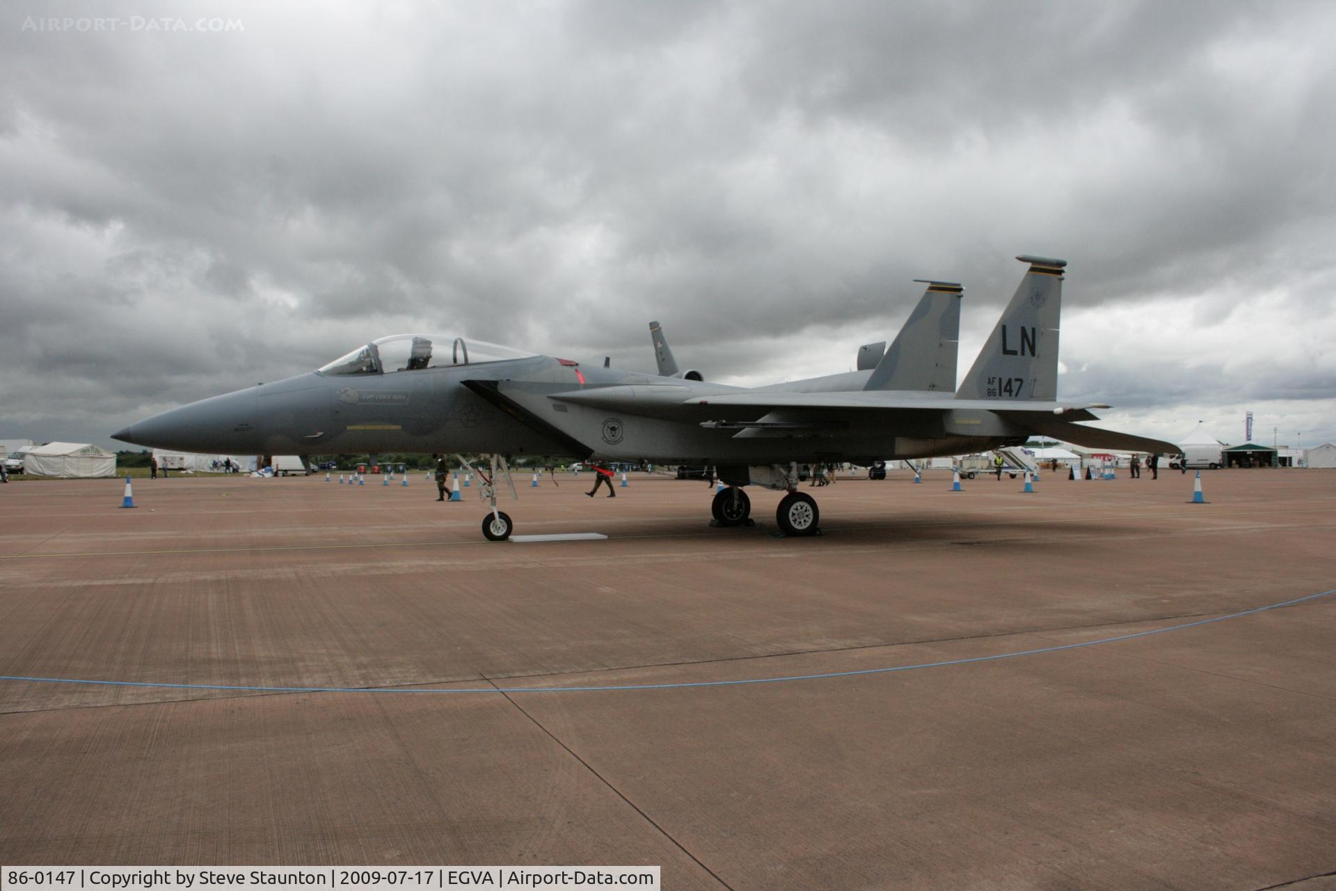 86-0147, 1986 McDonnell Douglas F-15C Eagle C/N 0993/C375, Taken at the Royal International Air Tattoo 2009