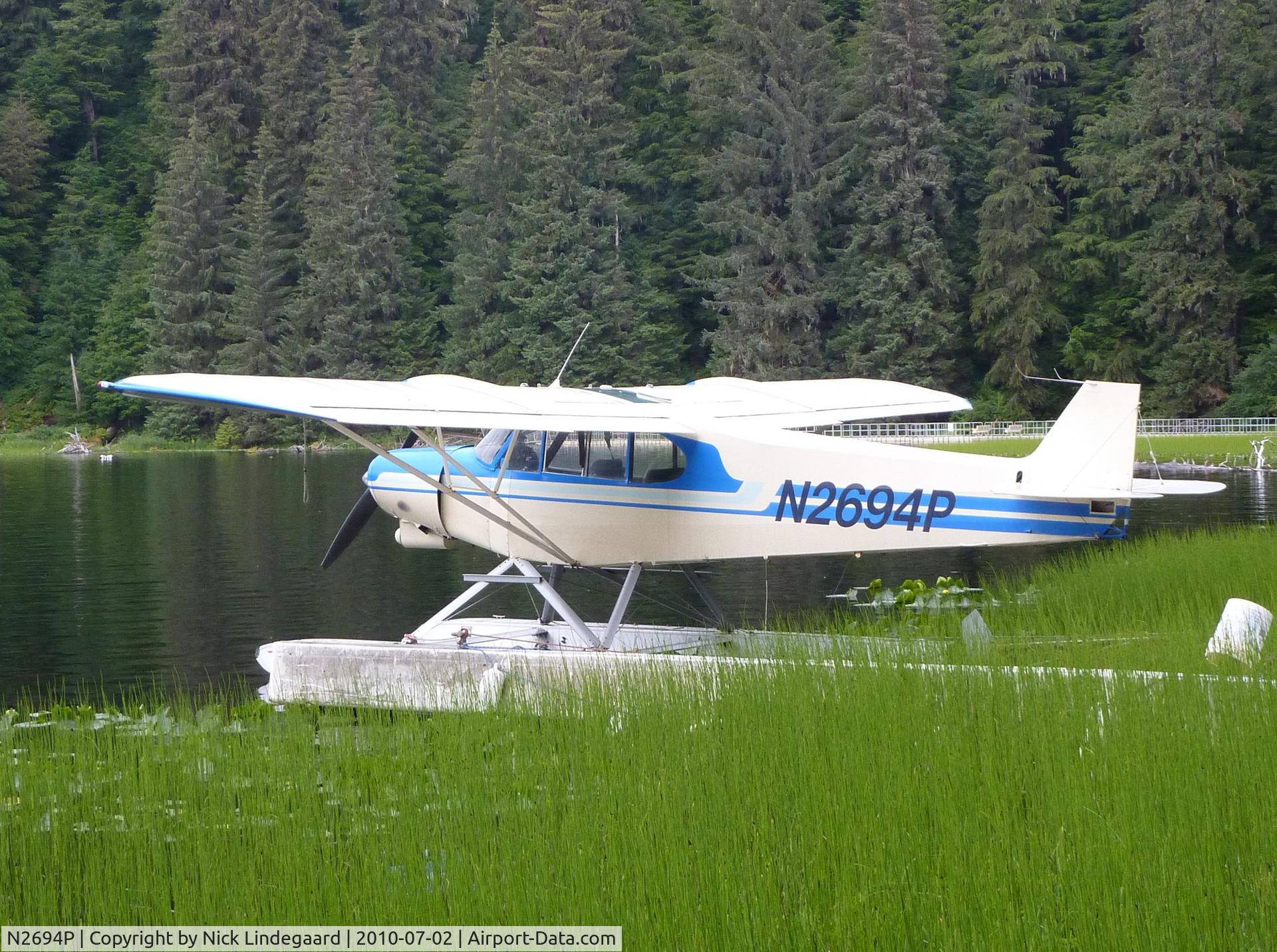 N2694P, 1955 Piper PA-18A 150 Super Cub C/N 18-4382, N2694P on Auke Lake, near Juneau, Alaska.