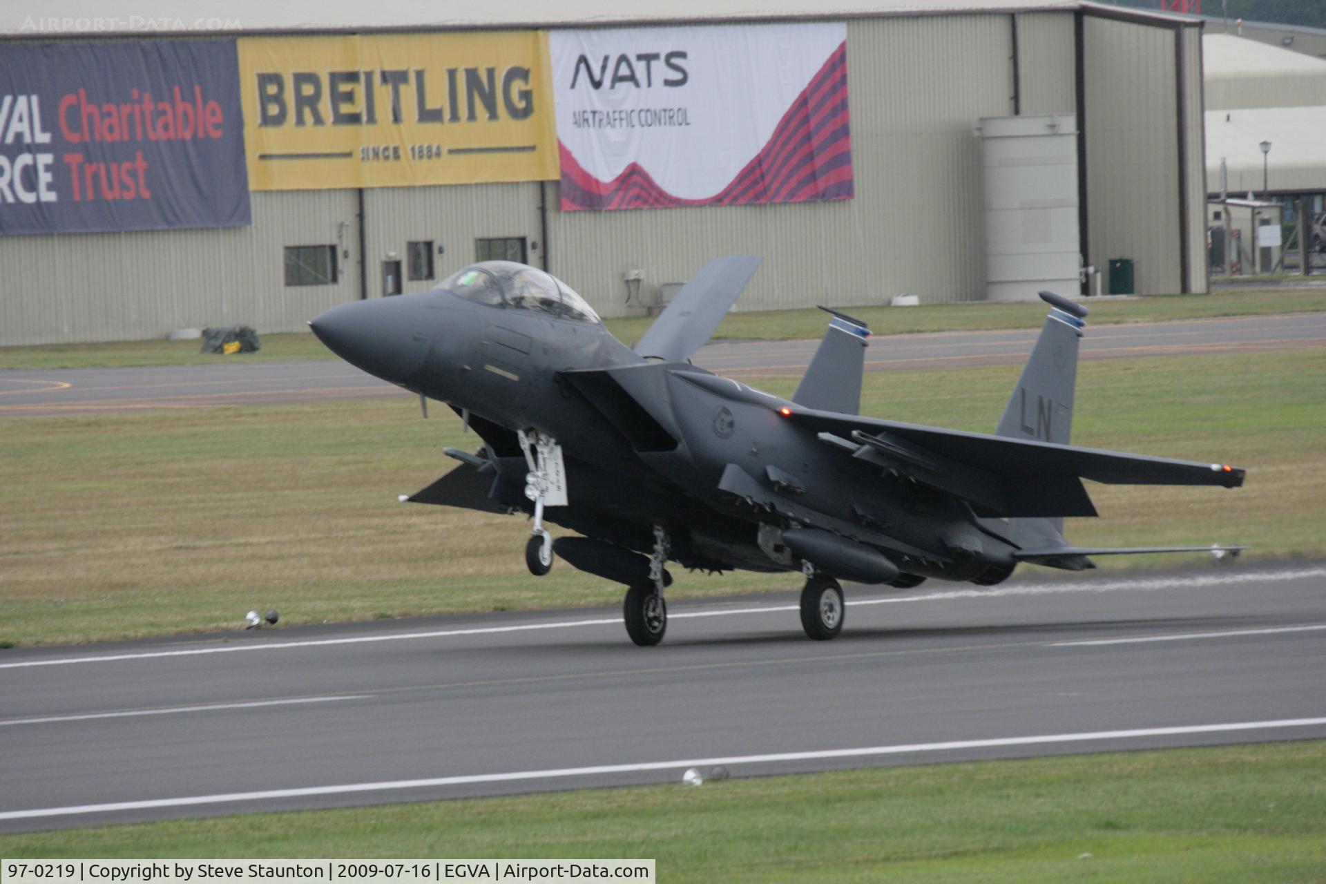 97-0219, McDonnell Douglas F-15E-61-MC Strike Eagle Strike Eagle C/N 1357/E218, Taken at the Royal International Air Tattoo 2009