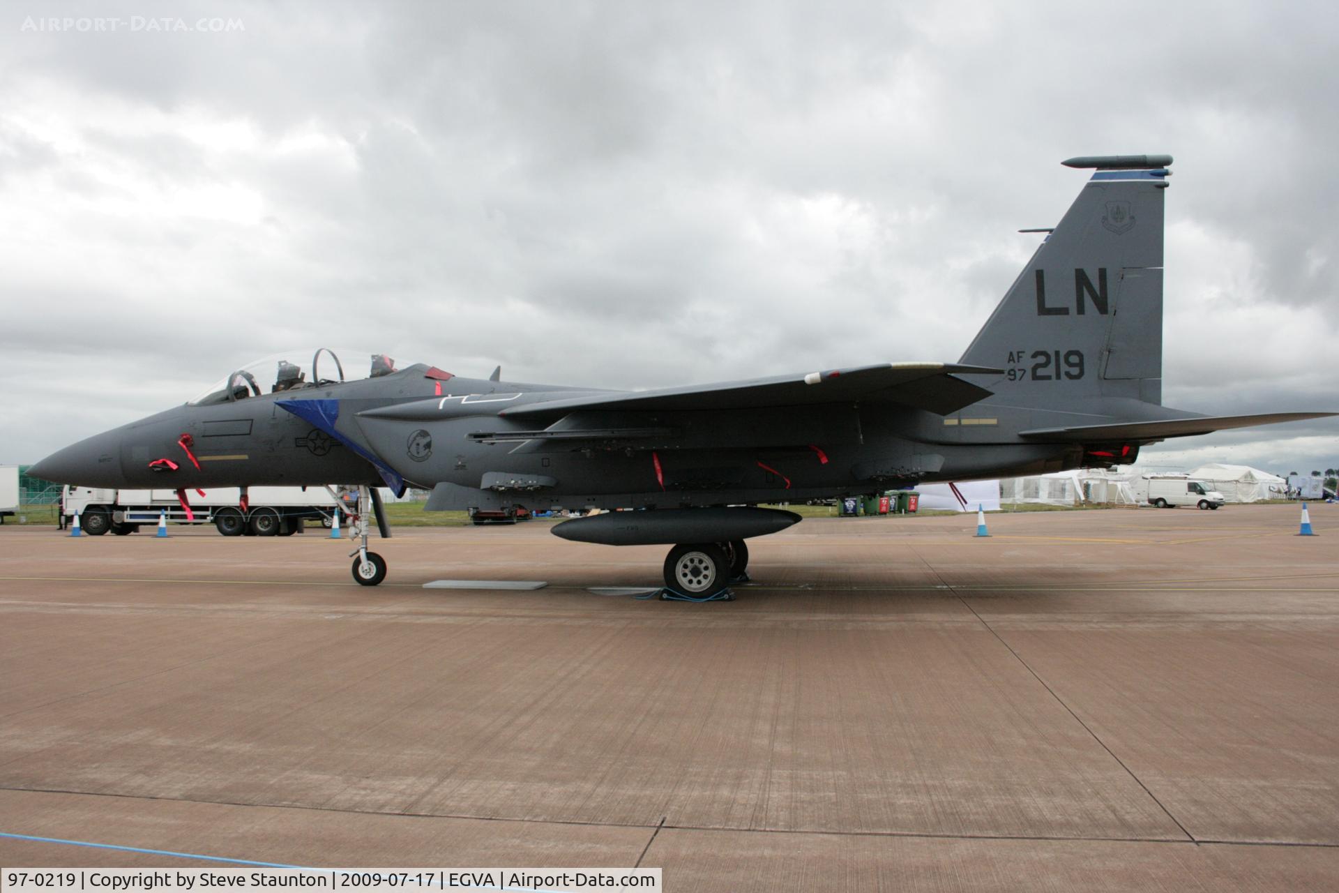 97-0219, McDonnell Douglas F-15E-61-MC Strike Eagle Strike Eagle C/N 1357/E218, Taken at the Royal International Air Tattoo 2009