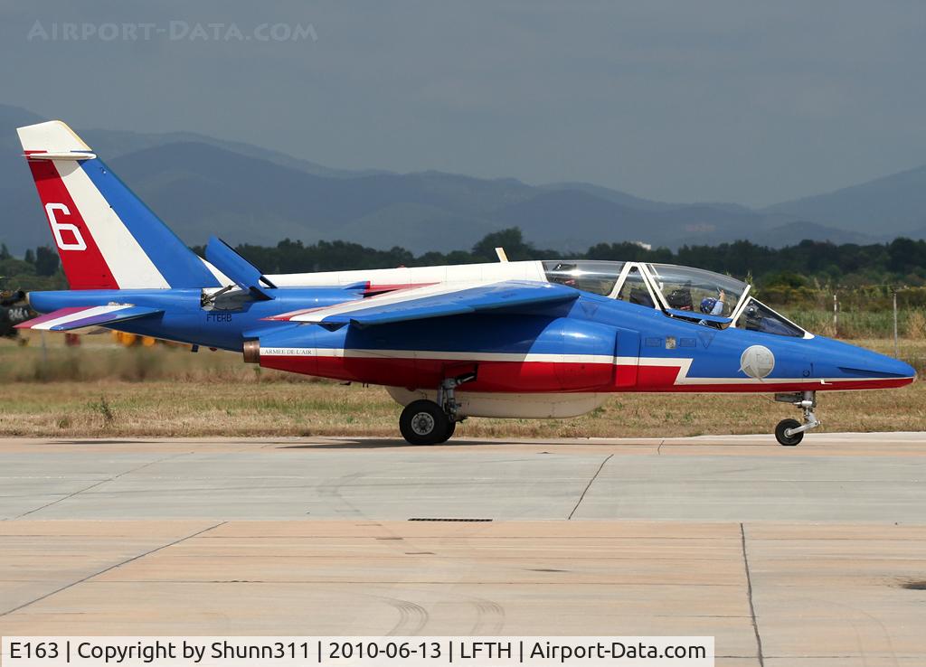 E163, Dassault-Dornier Alpha Jet E C/N E163, Coming back from show during LFTH Open Day 2010...
