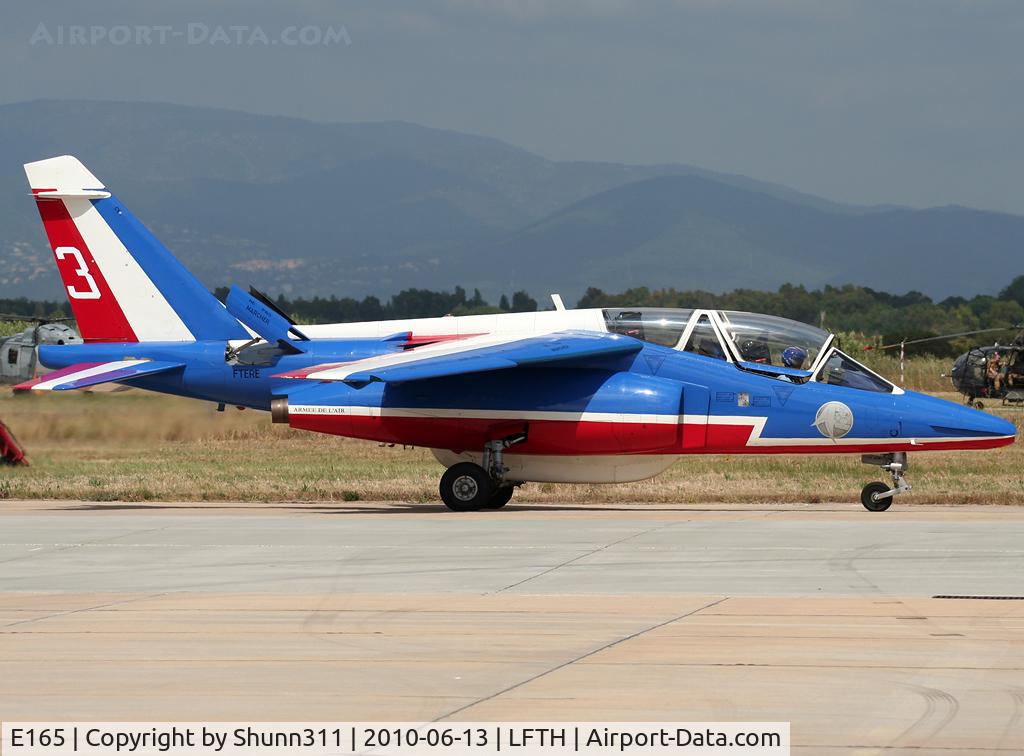 E165, Dassault-Dornier Alpha Jet E C/N E165, Coming back from show during LFTH Open Day 2010...