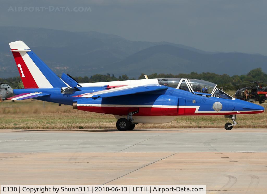 E130, Dassault-Dornier Alpha Jet E C/N E130, Coming back from show during LFTH Open Day 2010...