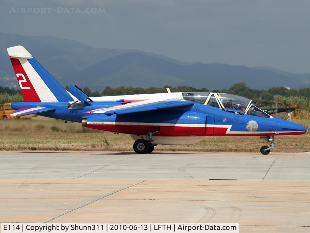E114, Dassault-Dornier Alpha Jet E C/N E114, Coming back from show during LFTH Open Day 2010...