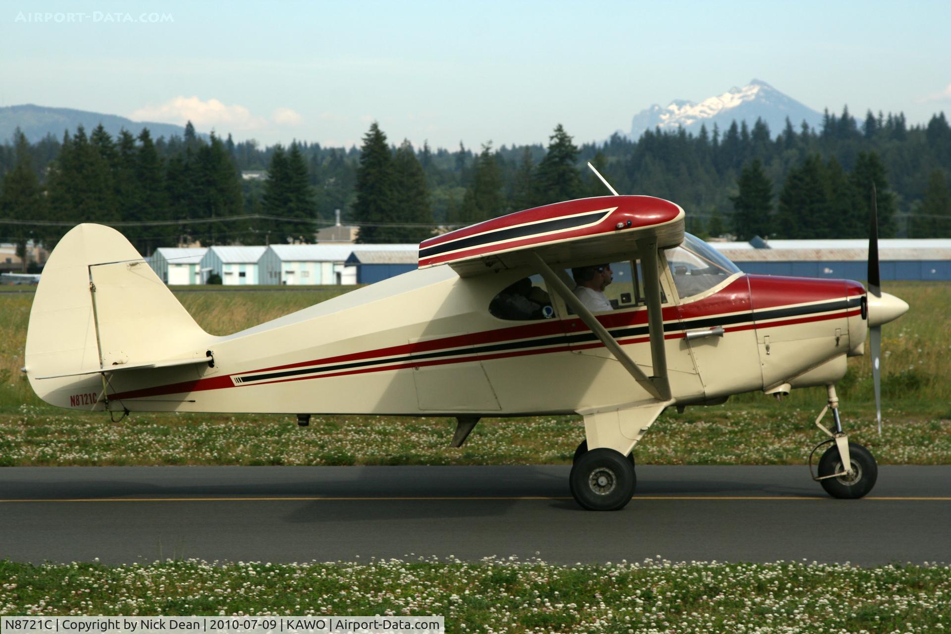N8721C, 1953 Piper PA-22-135 Tri-Pacer C/N 22-1368, KAWO