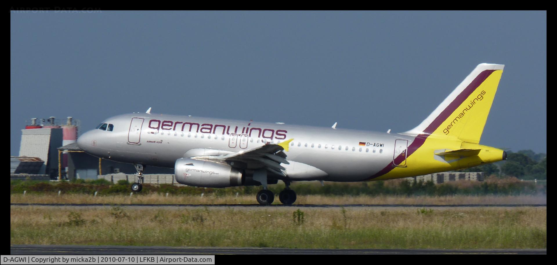 D-AGWI, 2008 Airbus A319-132 C/N 3358, Landing in 34.