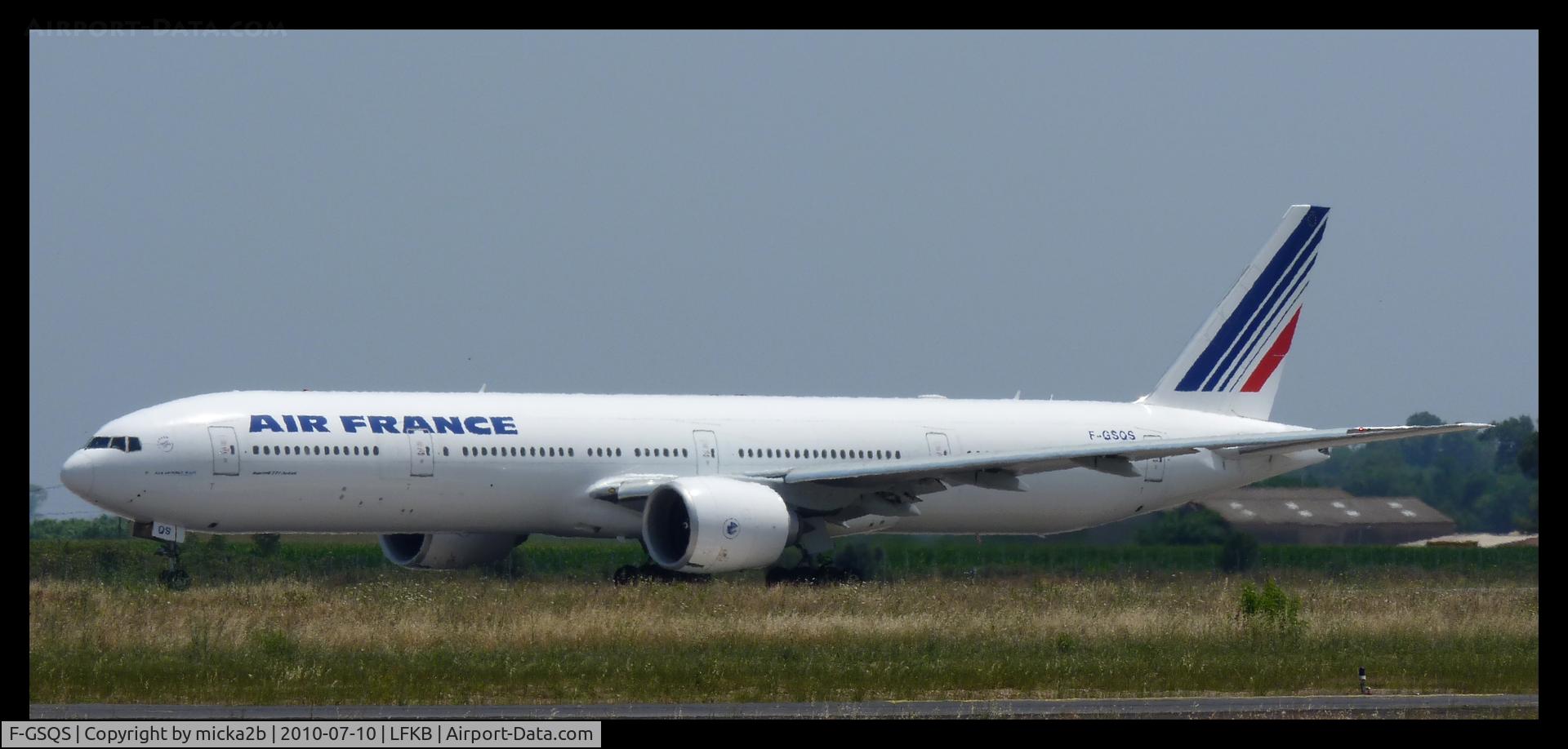 F-GSQS, 2007 Boeing 777-328/ER C/N 32962, Take Off in 36 for Paris.