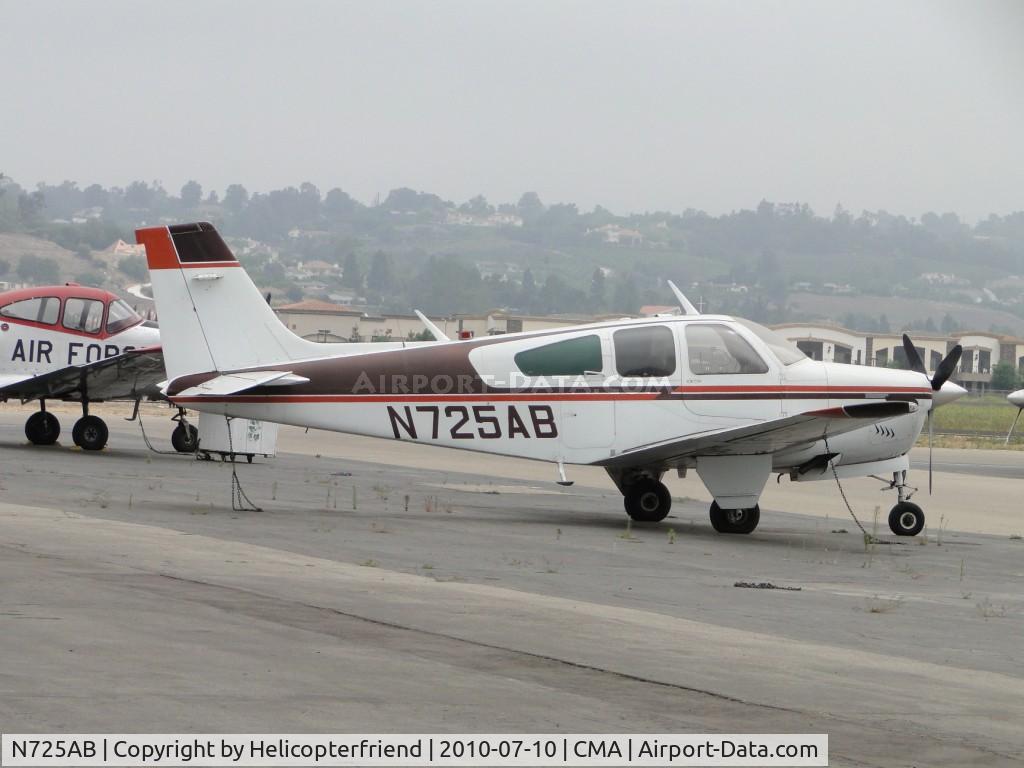 N725AB, 1969 Beech F33 Bonanza C/N CD-1238, Parked and tied down