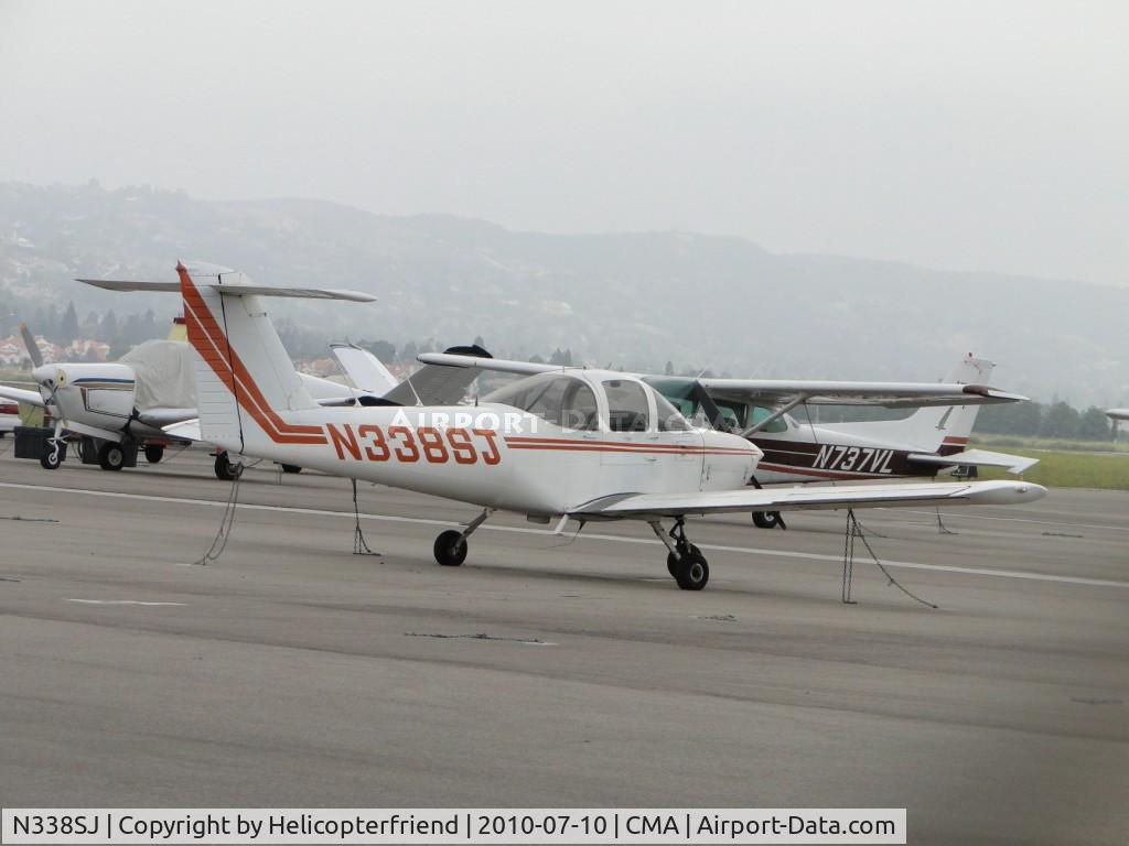 N338SJ, 1979 Piper PA-38-112 Tomahawk C/N 38-79A0500, Parked and tied down