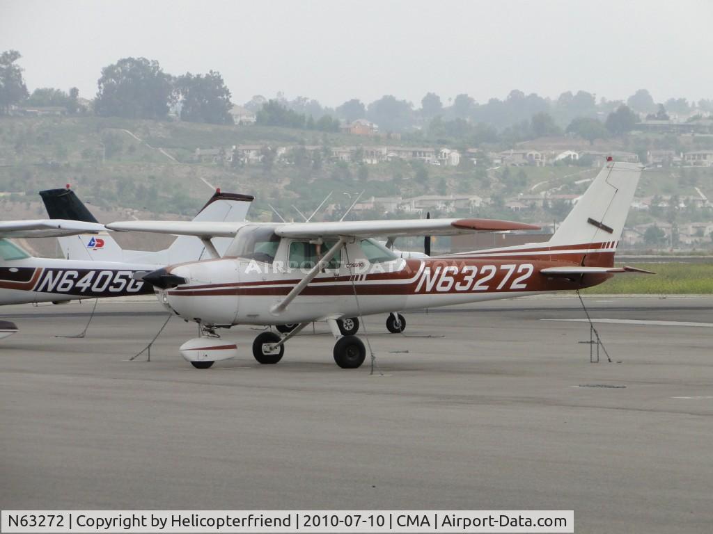 N63272, 1975 Cessna 150M C/N 15077221, Parked and tied down