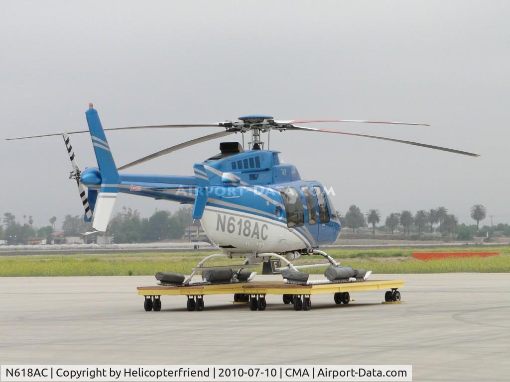 N618AC, 1997 Bell 407 C/N 53153, Parked on it's dolly facing the airstrip