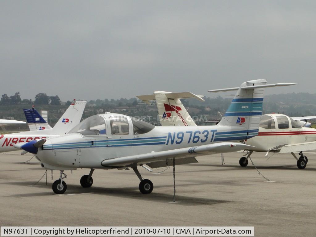 N9763T, 1978 Piper PA-38-112 Tomahawk Tomahawk C/N 38-78A0192, Parked and tied down