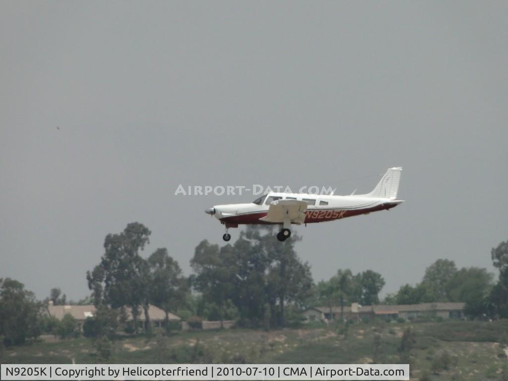 N9205K, 1976 Piper PA-32R-300 Cherokee Lance C/N 32R-7680195, On final to runway 26