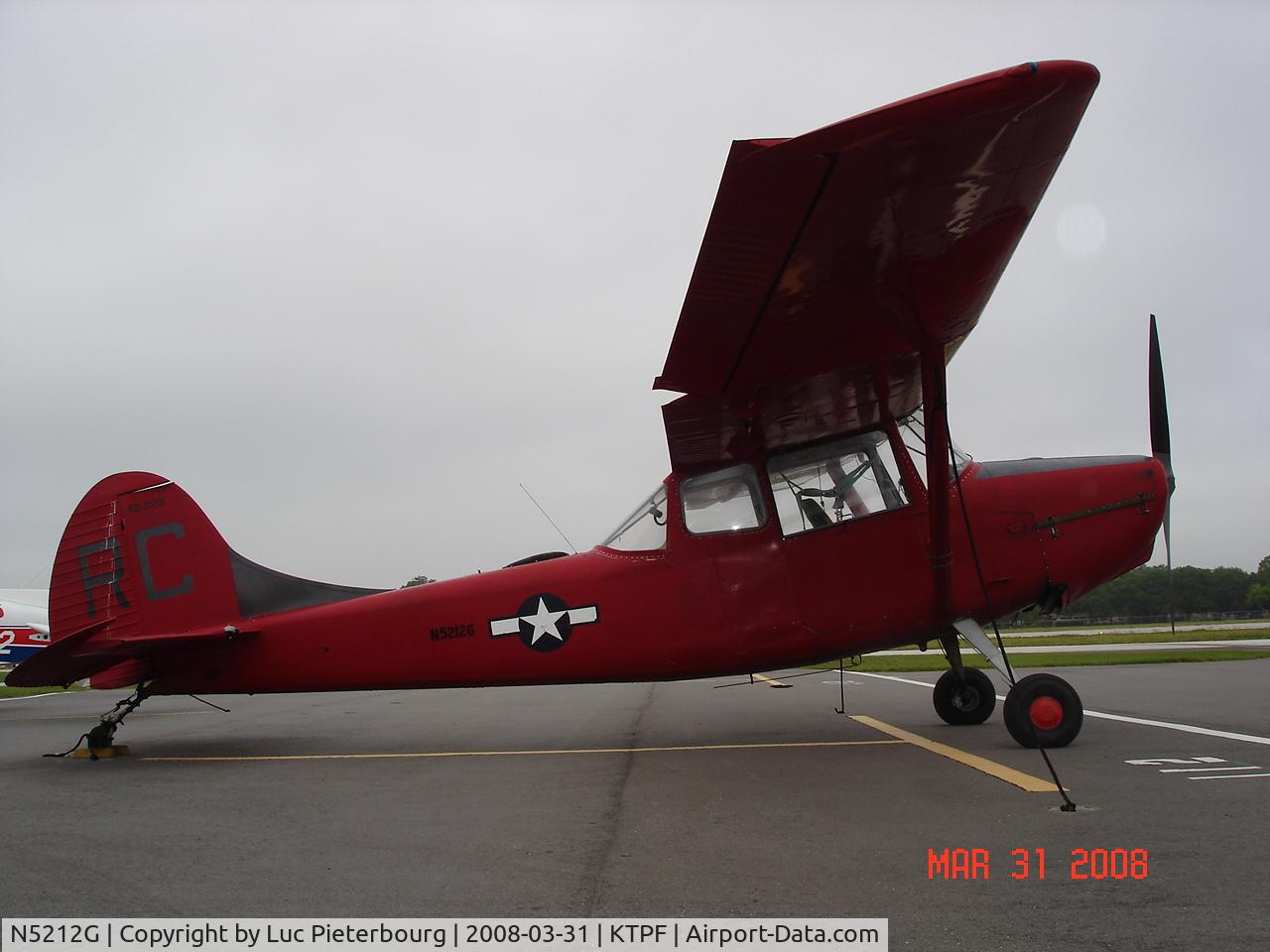 N5212G, 1950 Cessna 305A C/N 21201, this aircraft in transit at KTPF
