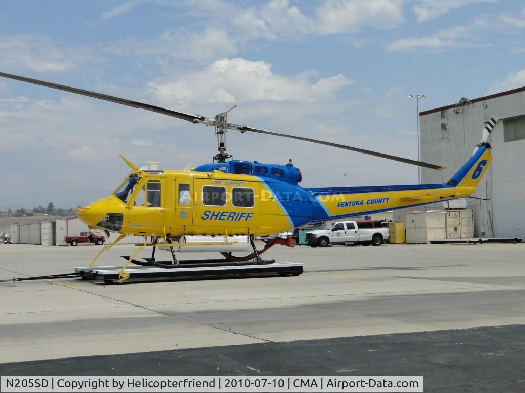 N205SD, 1970 Bell HH-1H Iroquois C/N 17116, 2472 (c/n 17116) civilianized as N205VC and then N205SD

Ventura County Sheriff fire support aircraft