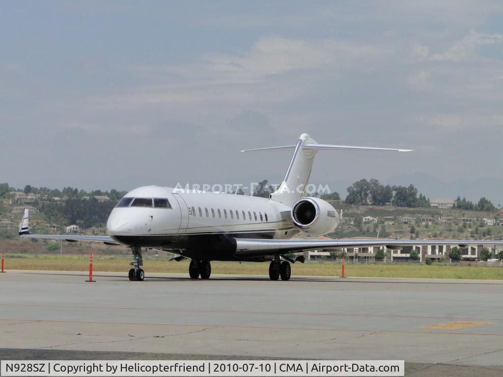 N928SZ, 1999 Bombardier BD-700-1A10 Global Express XRS C/N 9056, Parked facing west