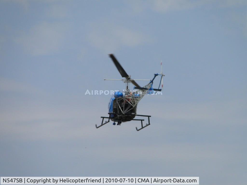 N547SB, 1954 Bell 47G C/N 5, Airbourne, Northeast bound