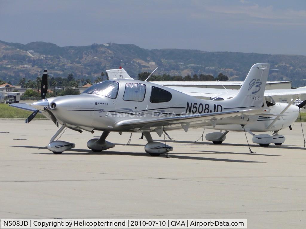 N508JD, 2008 Cirrus SR22 G3 GTS Turbo C/N 3184, Parked, tied down and covered from the weather