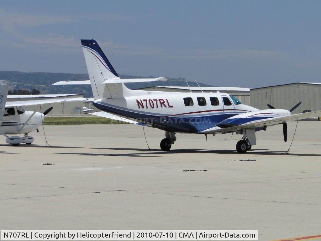 N707RL, 1981 Cessna T303 Crusader C/N T30300008, Tied down just east of the cafe