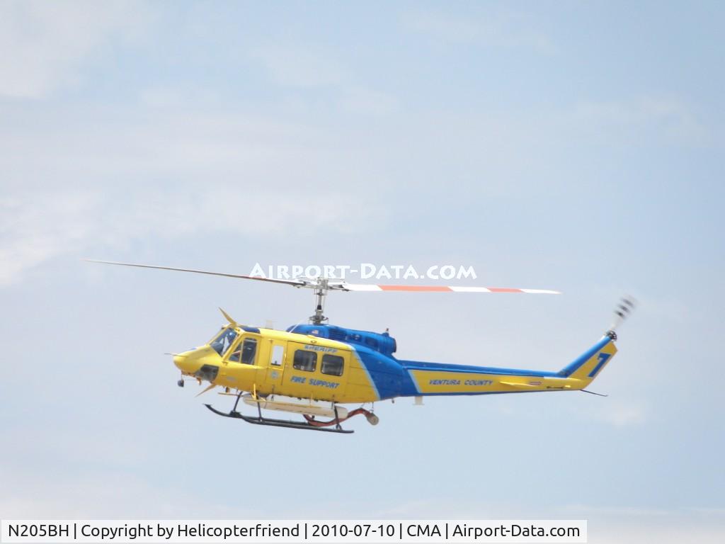 N205BH, 1969 Bell EH-1H Iroquois C/N 11373, On final to Sheriff's hanger after check ride for work done on the boom