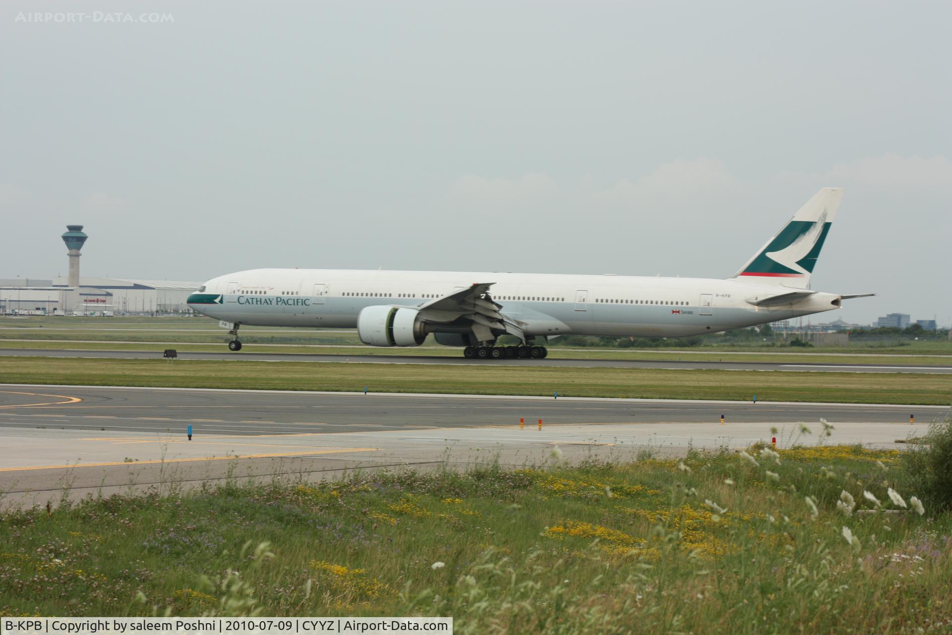 B-KPB, 2007 Boeing 777-367/ER C/N 35299, Landing on runway 05