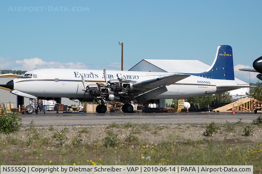 N555SQ, 1957 Douglas DC-6B C/N 45137, Everts Air Cargo DC6