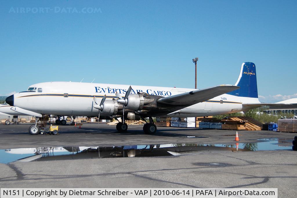N151, 1958 Douglas DC-6B C/N 45496, Everts Air Cargo DC6