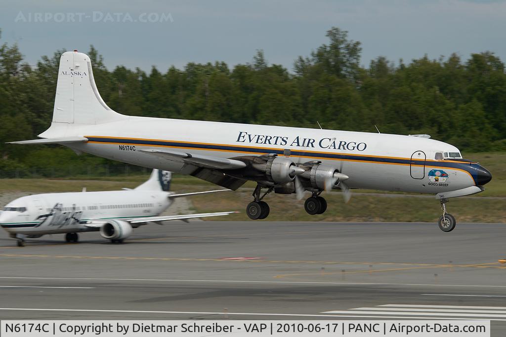 N6174C, 1954 Douglas DC-6A C/N 44075, Everts Air Cargo DC6