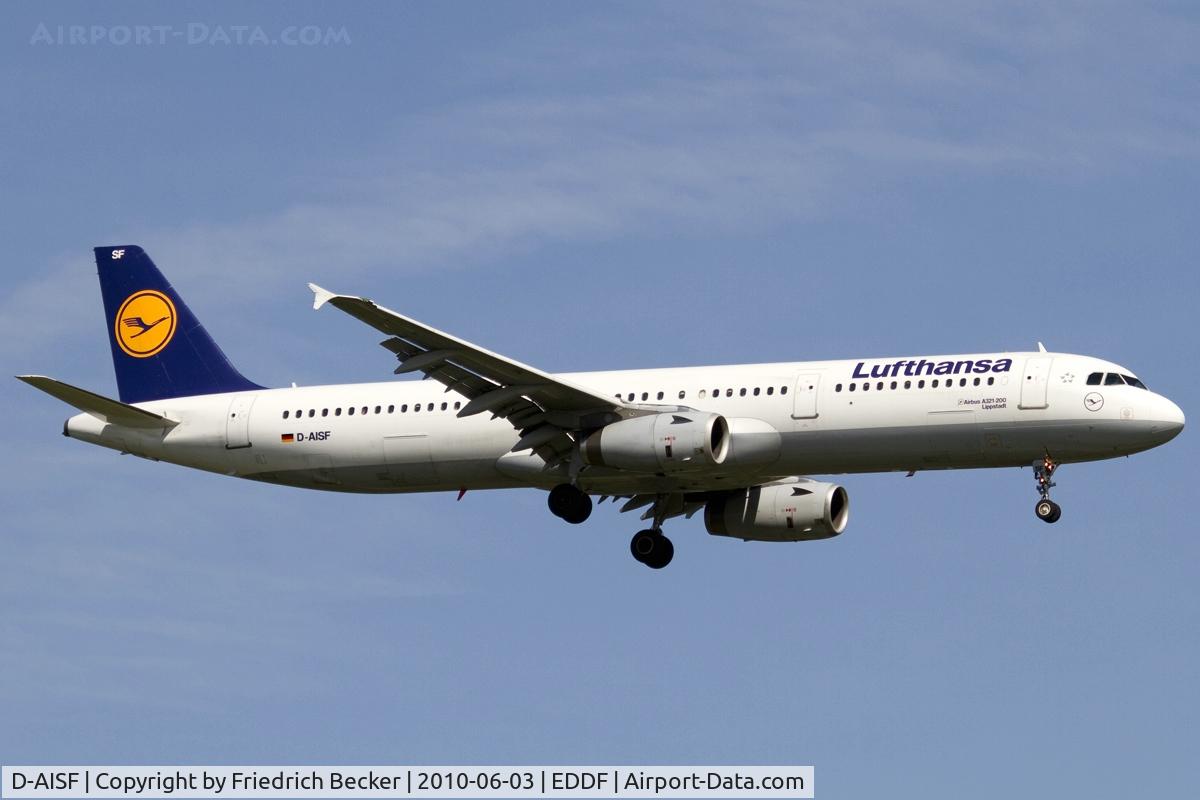 D-AISF, 2000 Airbus A321-231 C/N 1260, short final RW07R