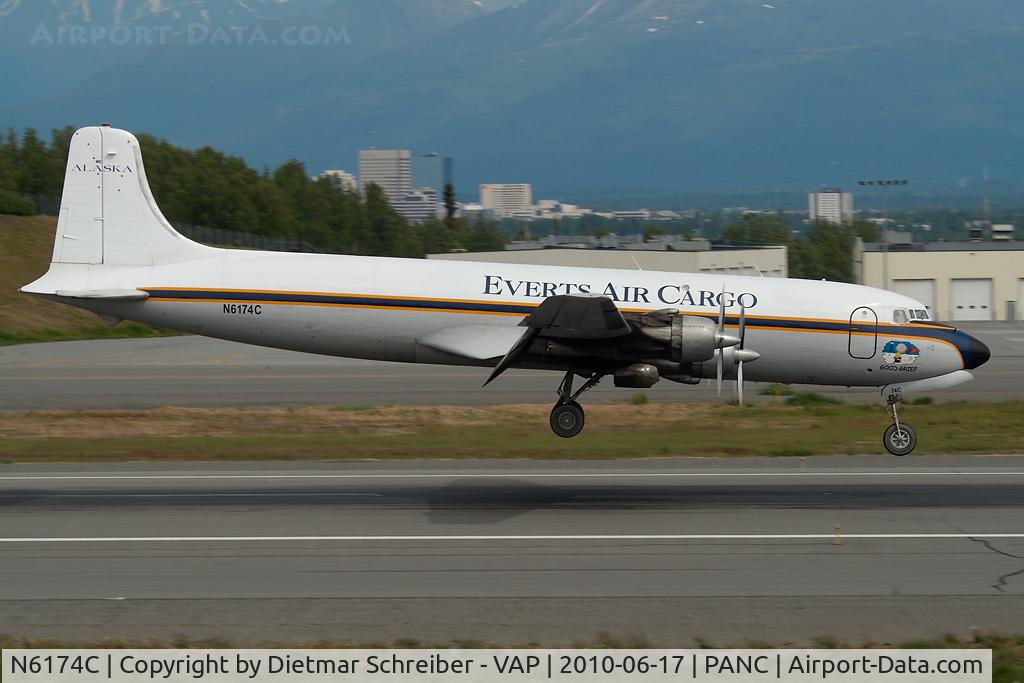 N6174C, 1954 Douglas DC-6A C/N 44075, Everts Air Cargo DC6