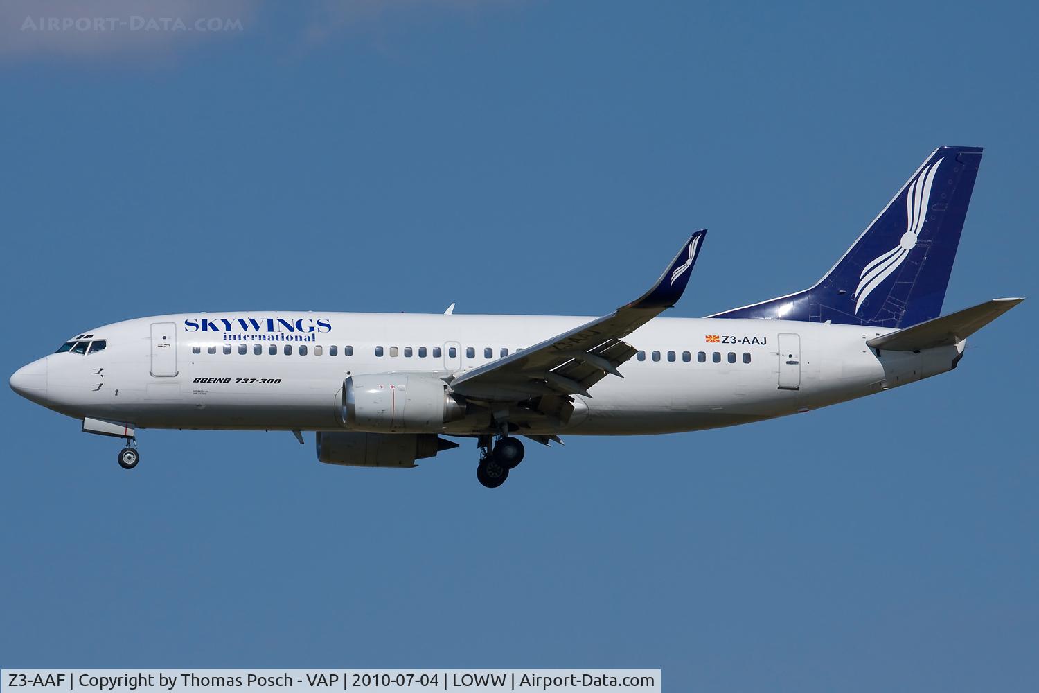 Z3-AAF, 1988 Boeing 737-3B7 C/N 23858, Skywings International