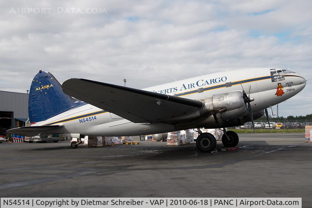 N54514, 1944 Curtiss C-46D-10-CU Commando C/N 33285, Everts Air Cargo C46