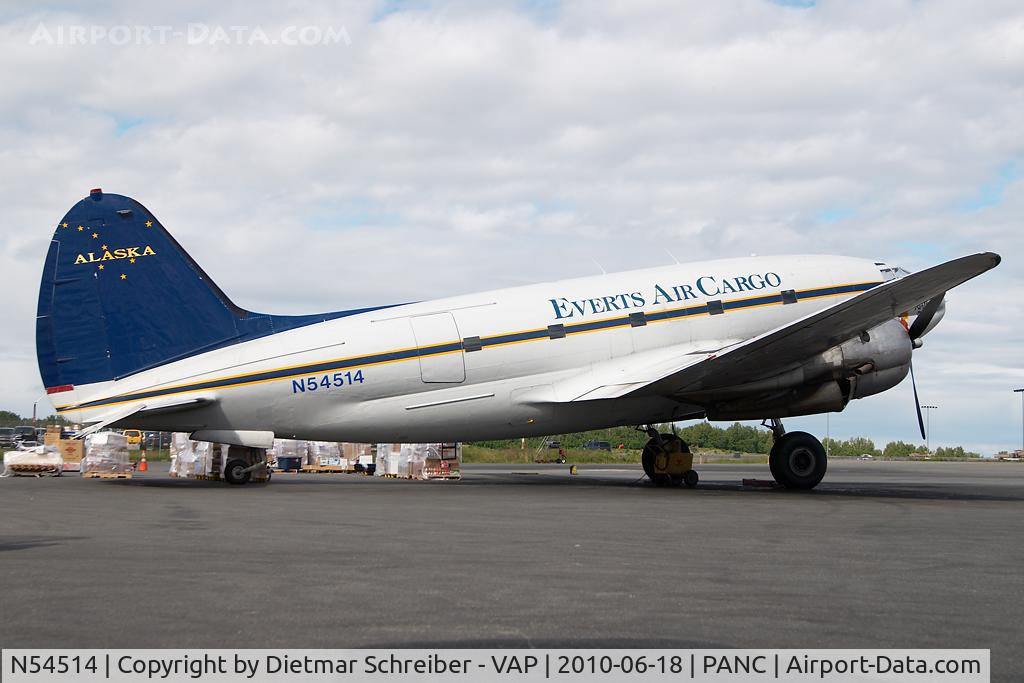 N54514, 1944 Curtiss C-46D-10-CU Commando C/N 33285, Everts Air Cargo C46