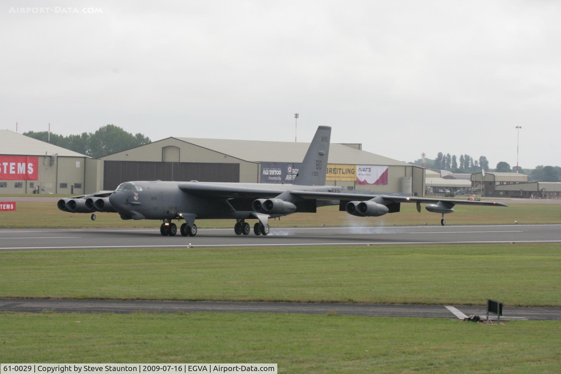 61-0029, 1961 Boeing B-52H Stratofortress C/N 464456, Taken at the Royal International Air Tattoo 2009