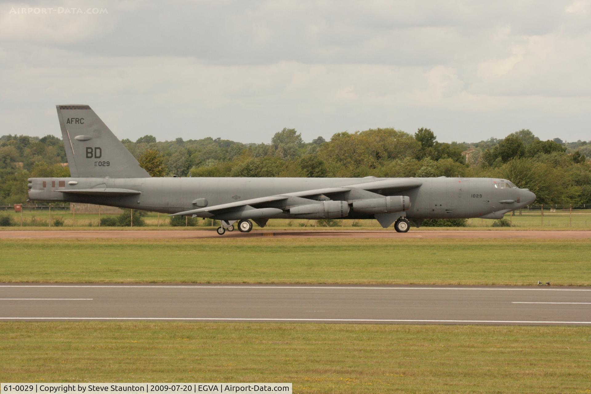 61-0029, 1961 Boeing B-52H Stratofortress C/N 464456, Taken at the Royal International Air Tattoo 2009