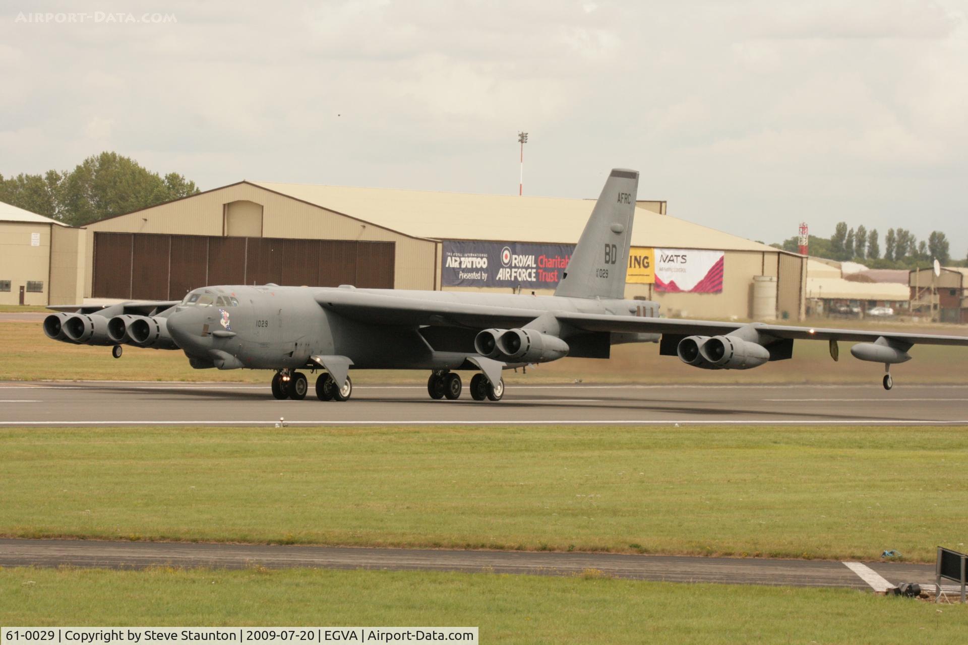 61-0029, 1961 Boeing B-52H Stratofortress C/N 464456, Taken at the Royal International Air Tattoo 2009