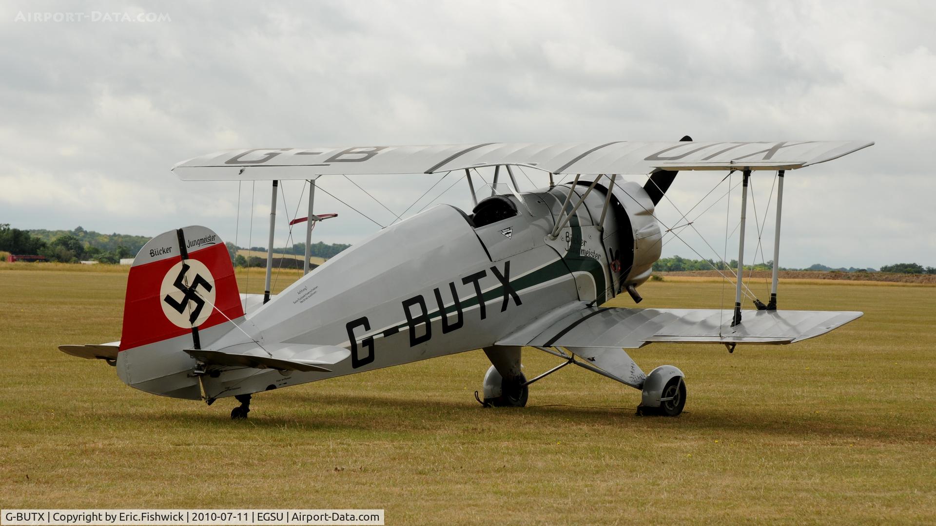 G-BUTX, 1940 Bucker Bu-133C Jungmeister C/N ES.1-4, G-BUTX at Duxford Flying Legends Air Show July 2010